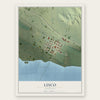 Lisco, Nebraska map print, the full design