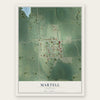 Martell, Nebraska map print, the full design