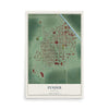Map of Pender, Nebraska, 12 x 18 inch unframed archival matte print