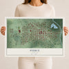 Map of Pierce, Nebraska, 12 x 18 inch unframed archival matte print