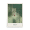 Map of Ragan, Nebraska, 12 x 18 inch unframed archival matte print