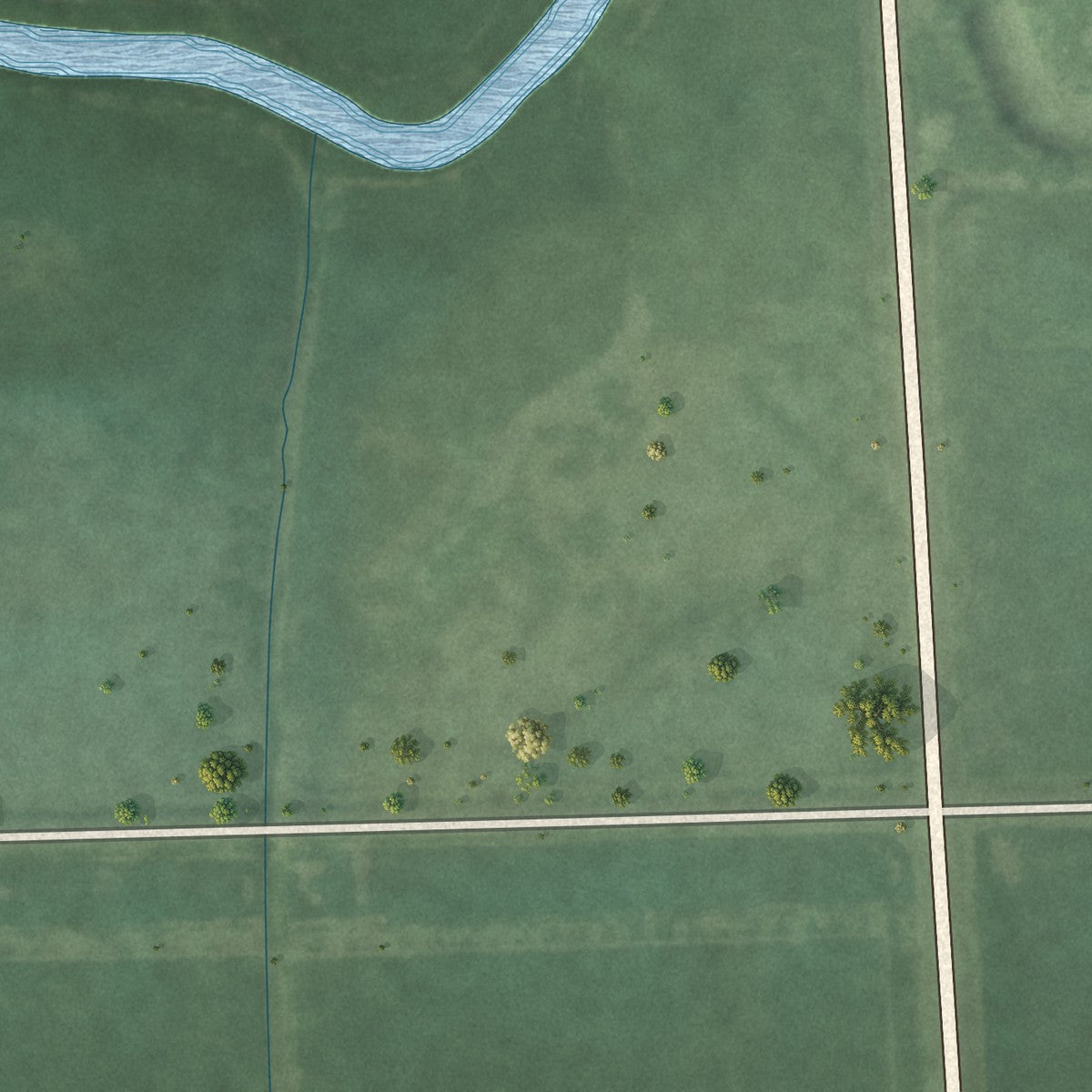 Second close-up of the map of Surprise, Nebraska print showing more streets and buildings