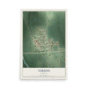 Map of Verdon, Nebraska, 12 x 18 inch unframed archival matte print