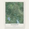 Allenwood, New Jersey map print, the full design