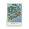 Atlantic City, New Jersey map print, 12" x 18" Archival Matte Print mockup