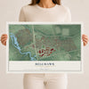Bellmawr, New Jersey map print, 12" x 18" Archival Matte Print mockup