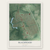 Blackwood, New Jersey map print, the full design