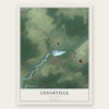 Cedarville, New Jersey map print, the full design