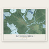 Dividing Creek, New Jersey map print, the full design
