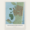 Dover Beaches South, New Jersey map print, the full design