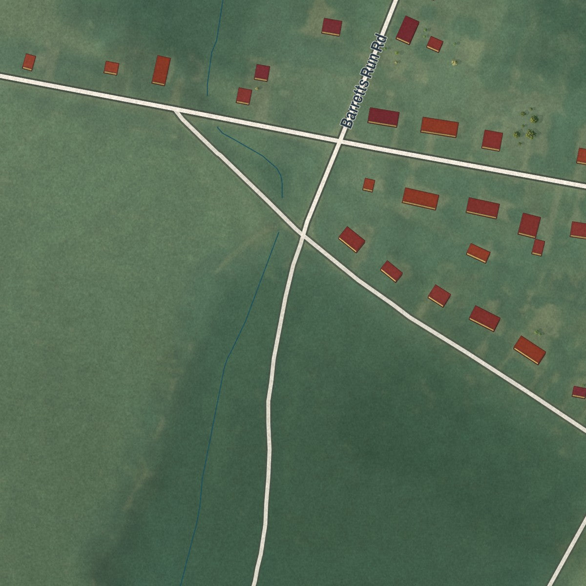 Close-up of the map of Dutch Neck, New Jersey print showing street and building detail