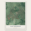 East Freehold, New Jersey map print, the full design