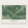 Groveville, New Jersey map print, the full design