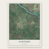 Hartford, New Jersey map print, the full design