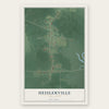 Heislerville, New Jersey map print, the full design