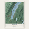 Hewitt, New Jersey map print, the full design
