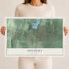 Hillsdale, New Jersey map print, 12" x 18" Archival Matte Print mockup