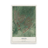 Iselin, New Jersey map print, 12" x 18" Archival Matte Print mockup