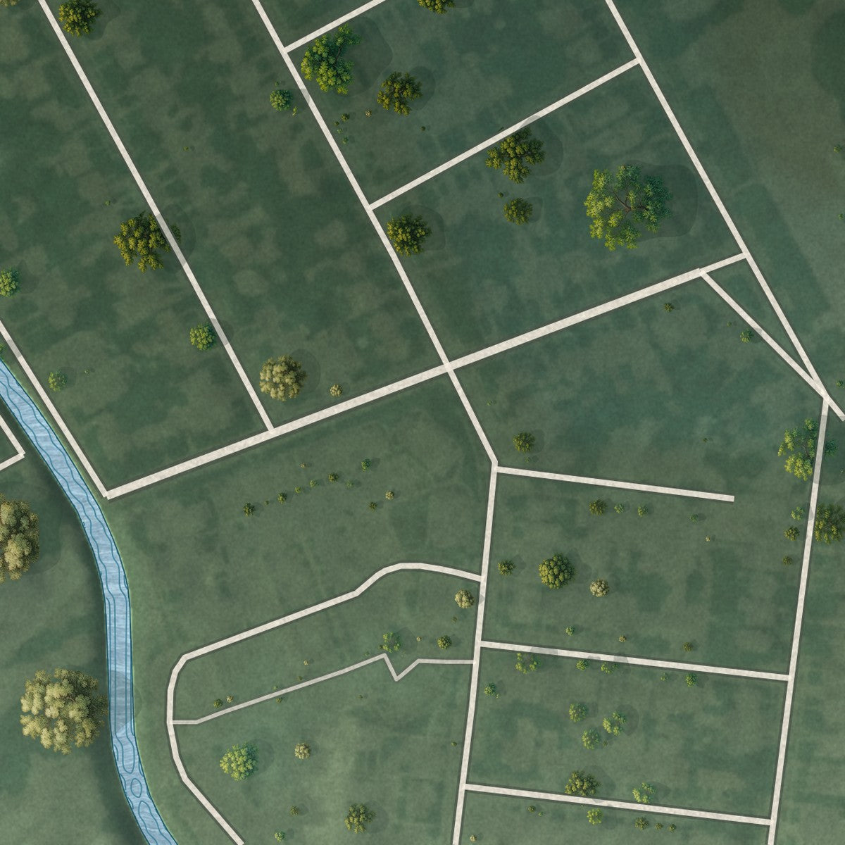 Close-up of the map of Kean University, New Jersey print showing street and building detail