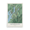 Lake Hopatcong, New Jersey map print, 12" x 18" Archival Matte Print mockup