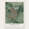 Leisure Village, New Jersey map print, the full design