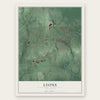 Lyons, New Jersey map print, the full design