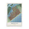 Margate City, New Jersey map print, 12" x 18" Archival Matte Print mockup