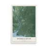 Maurice River, New Jersey map print, 12" x 18" Archival Matte Print mockup
