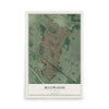 Maywood, New Jersey map print, 12" x 18" Archival Matte Print mockup