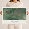 Mercerville, New Jersey map print, 12" x 18" Archival Matte Print mockup