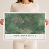 Moorestown-Lenola, New Jersey map print, 12" x 18" Archival Matte Print mockup