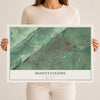 Mountainside, New Jersey map print, 12" x 18" Archival Matte Print mockup