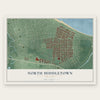 North Middletown, New Jersey map print, the full design