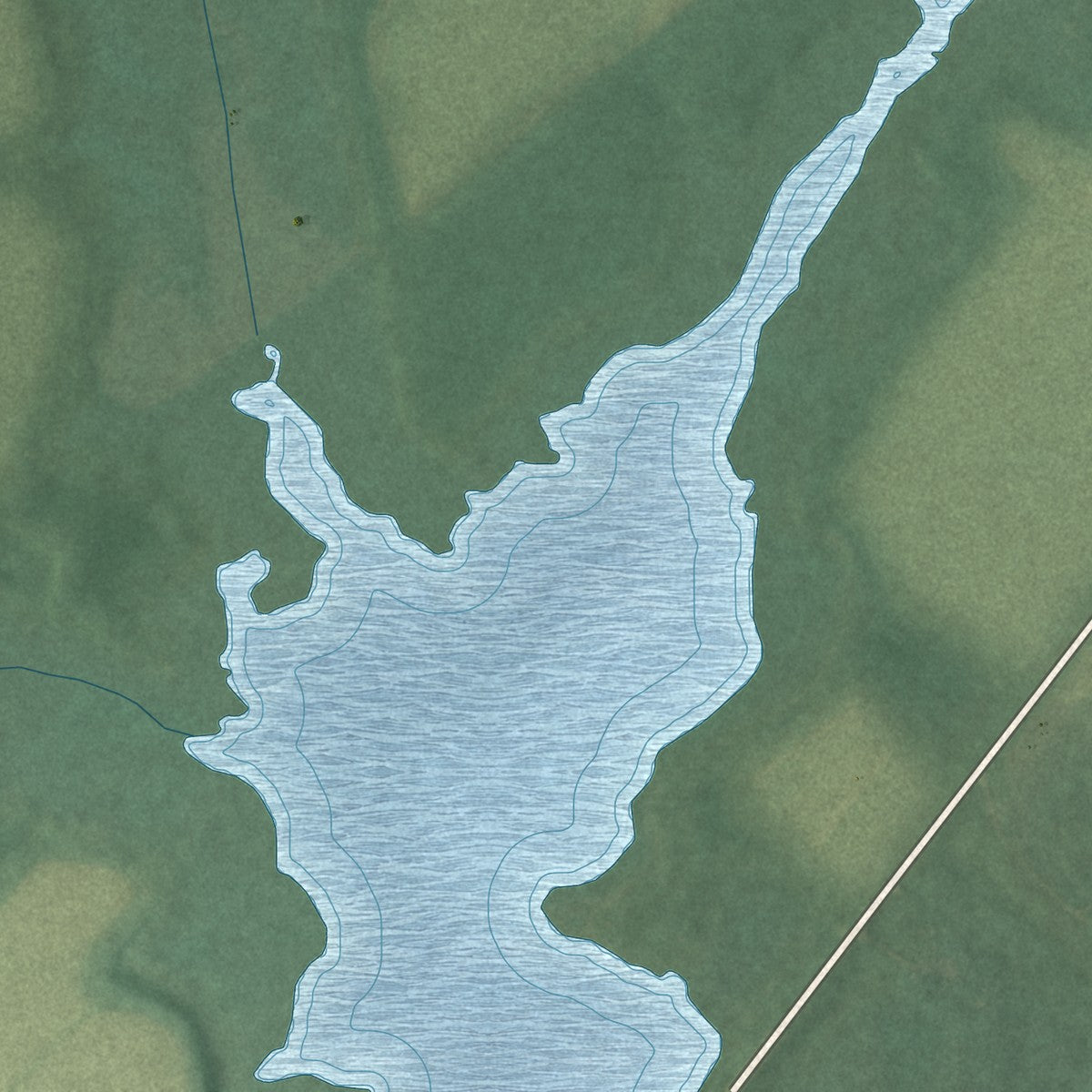 Close-up of the map of Othello, New Jersey print showing street and building detail