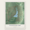 Packanack Lake, New Jersey map print, the full design