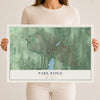 Park Ridge, New Jersey map print, 12" x 18" Archival Matte Print mockup