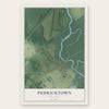 Pedricktown, New Jersey map print, the full design