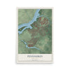 Pennsauken, New Jersey map print, 12" x 18" Archival Matte Print mockup