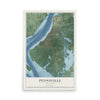 Pennsville, New Jersey map print, 12" x 18" Archival Matte Print mockup