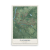 Plainsboro, New Jersey map print, 12" x 18" Archival Matte Print mockup