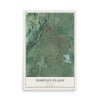 Pompton Plains, New Jersey map print, 12" x 18" Archival Matte Print mockup