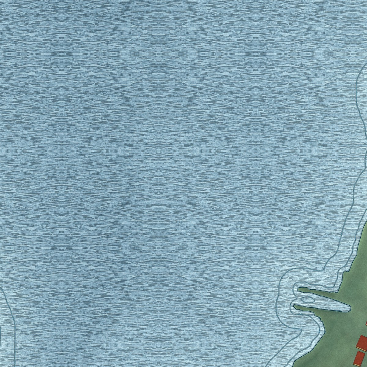 Close-up of the map of Port Morris, New Jersey print showing street and building detail
