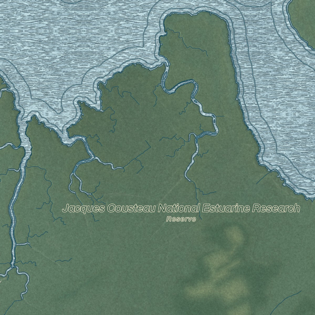 Close-up 2 of the Port Republic, New Jersey map artwork