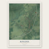 Ringoes, New Jersey map print, the full design