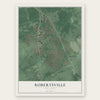 Robertsville, New Jersey map print, the full design