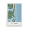 Sea Bright, New Jersey map print, 12" x 18" Archival Matte Print mockup