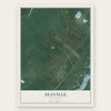 Seaville, New Jersey map print, the full design