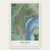 Sewaren, New Jersey map print, the full design