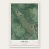 Sewell, New Jersey map print, the full design