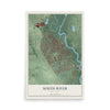 South River, New Jersey map print, 12" x 18" Archival Matte Print mockup